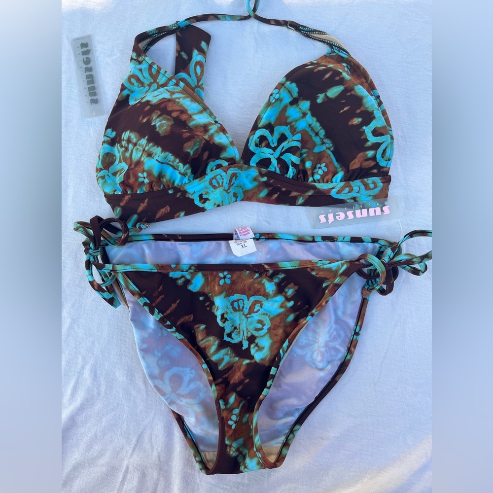 Sunsets Separates Lava Turquoise Dye Bikini Set